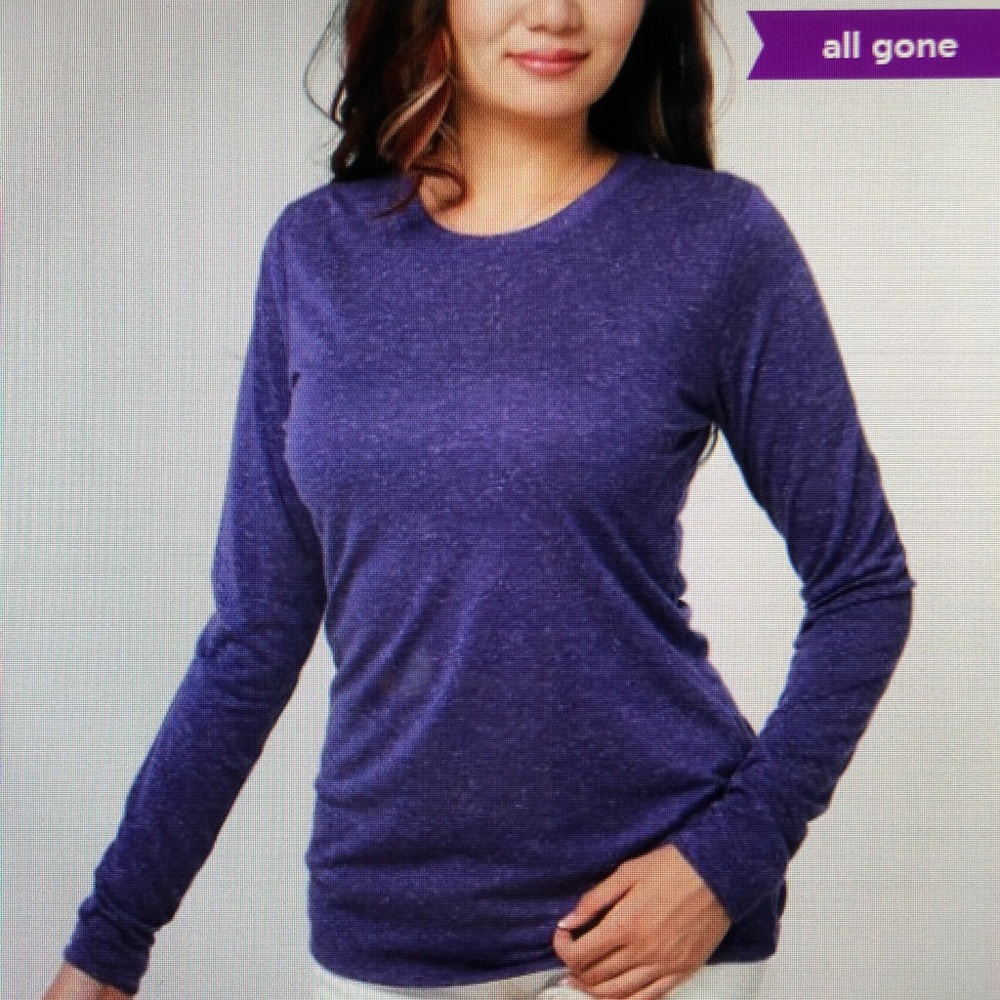Zulily Purple Melange Crewneck Tee